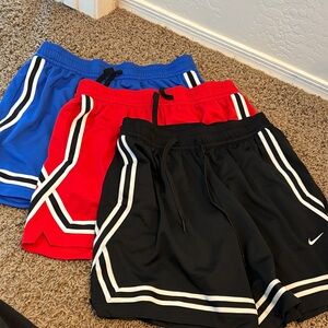 Nike Sports Shorts Trio - Black, Red, Blue